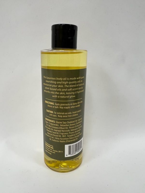 Pure Bliss Body Oil With Baobab Oil package back picture